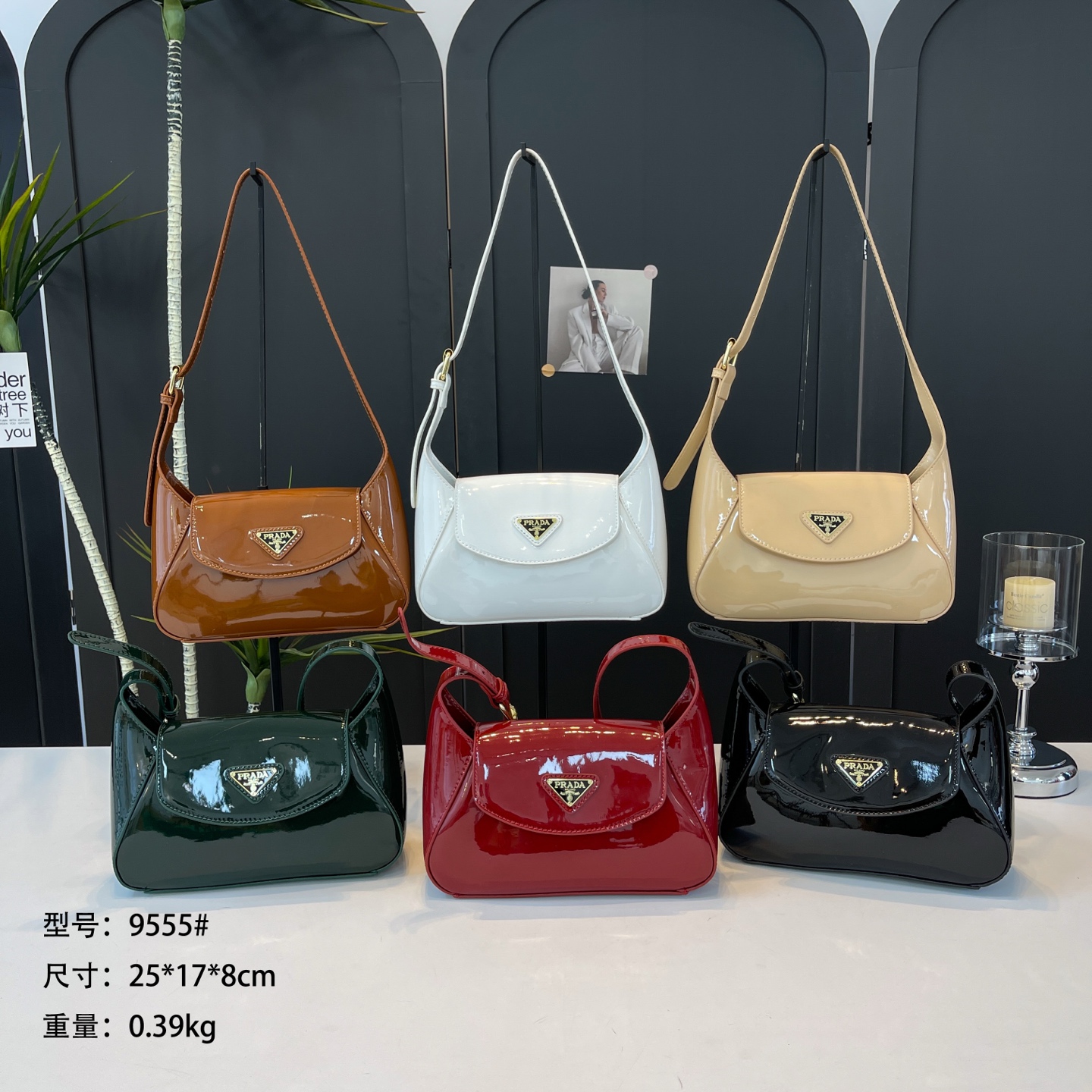 28$ PRADA 9555 Shoulder bag size 25X17X8 cm 513020 BY2841 gallery