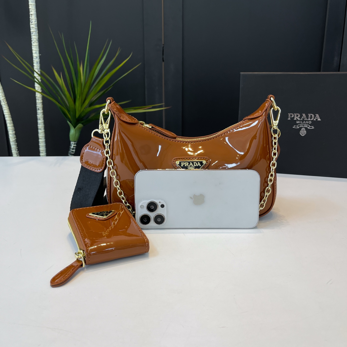 28$ PRADA 9556 Shoulder bag size 23X15X6 cm 417016 BY2819 gallery