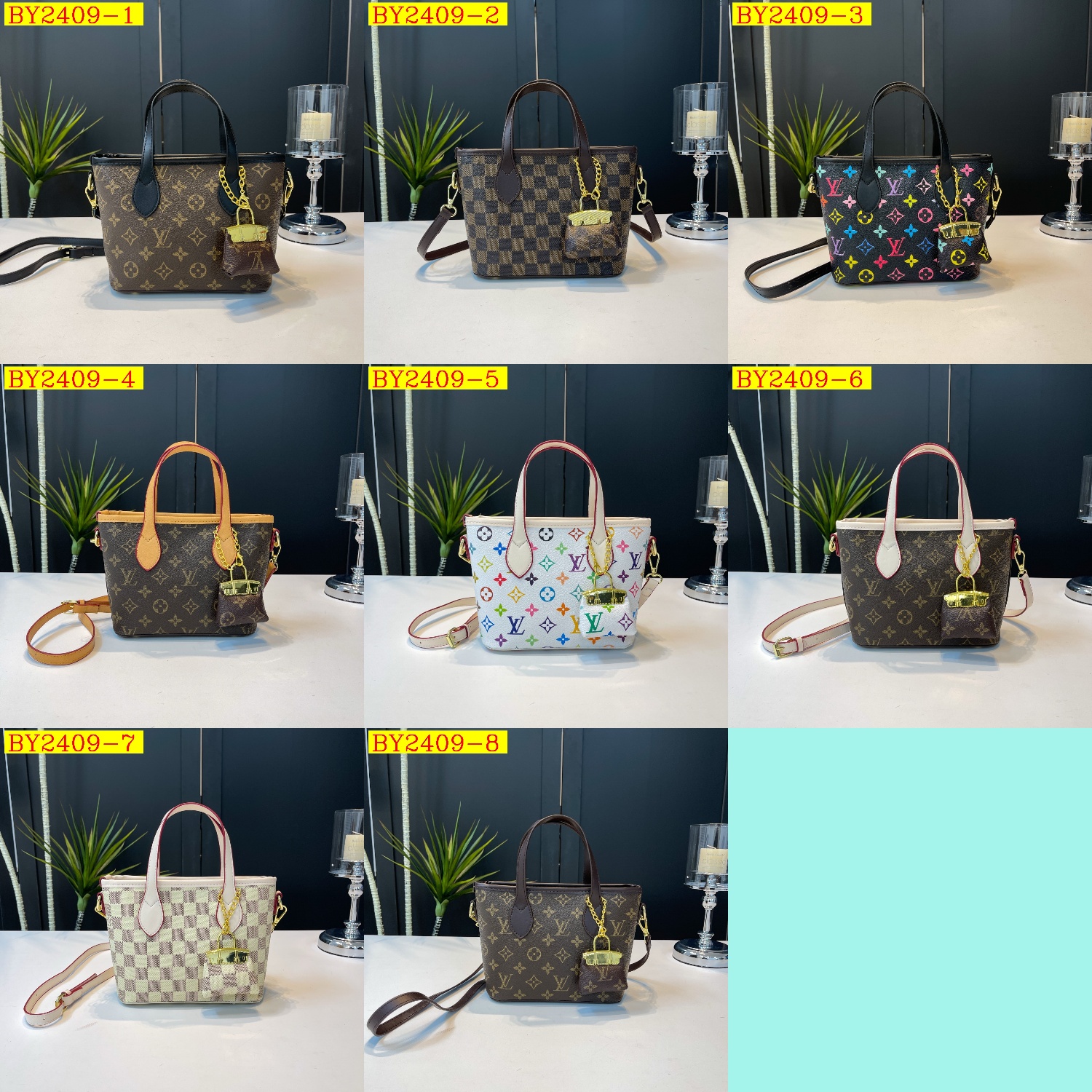 28$ dh LV 9033 Tote bag size 24X16X9 cm 90586812987 BY2409 gallery