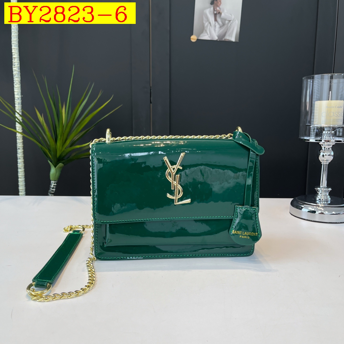 29$ YSL 78802 Shoulder bag size 22x16x8 cm 9920 BY2823 gallery