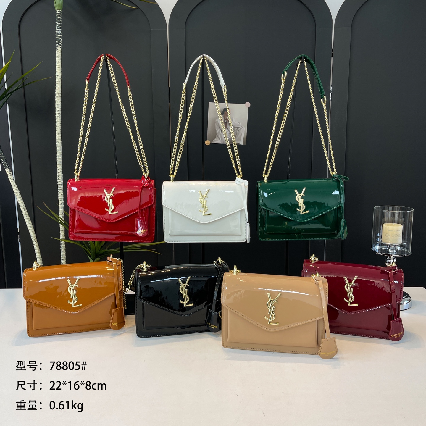 29$ YSL 78805 Shoulder bag size 22x16x8 cm 2950 BY2805 gallery