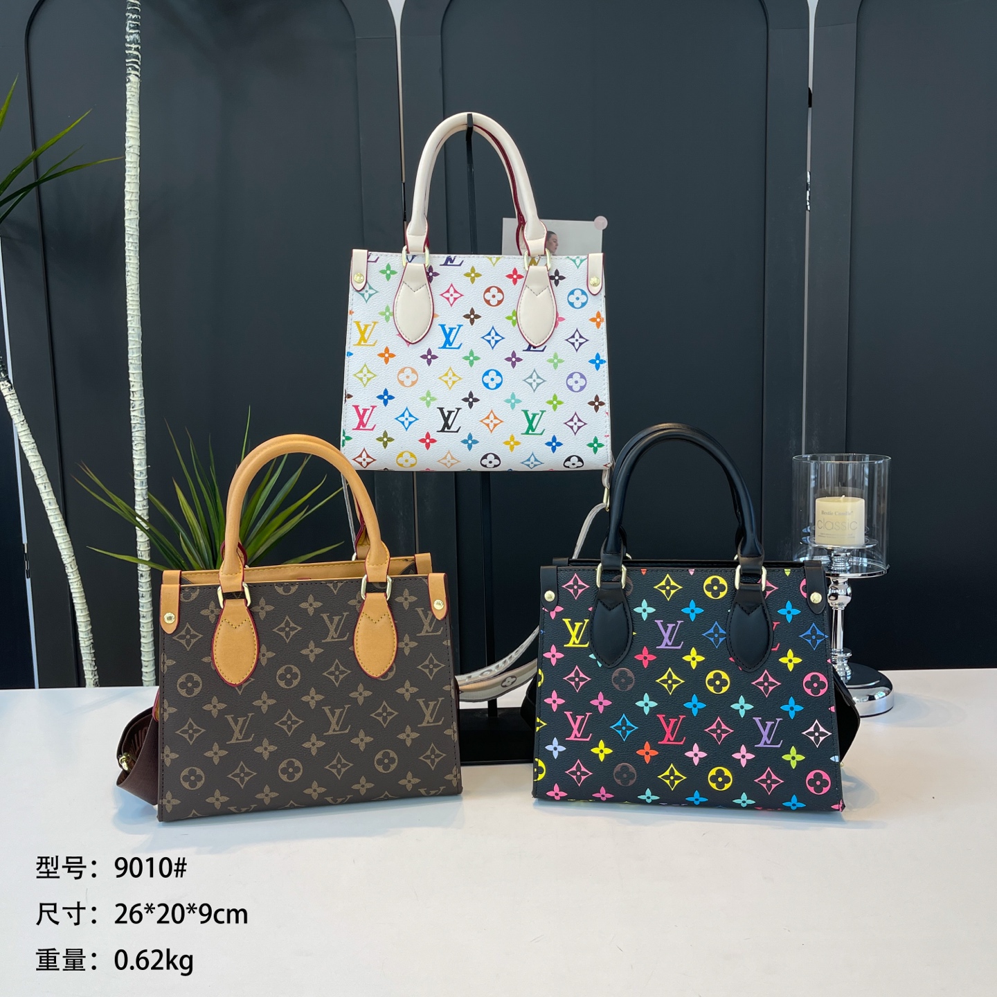 30$ LV 9010 Tote bag size 26X20X9 cm 3984 BY2833 gallery