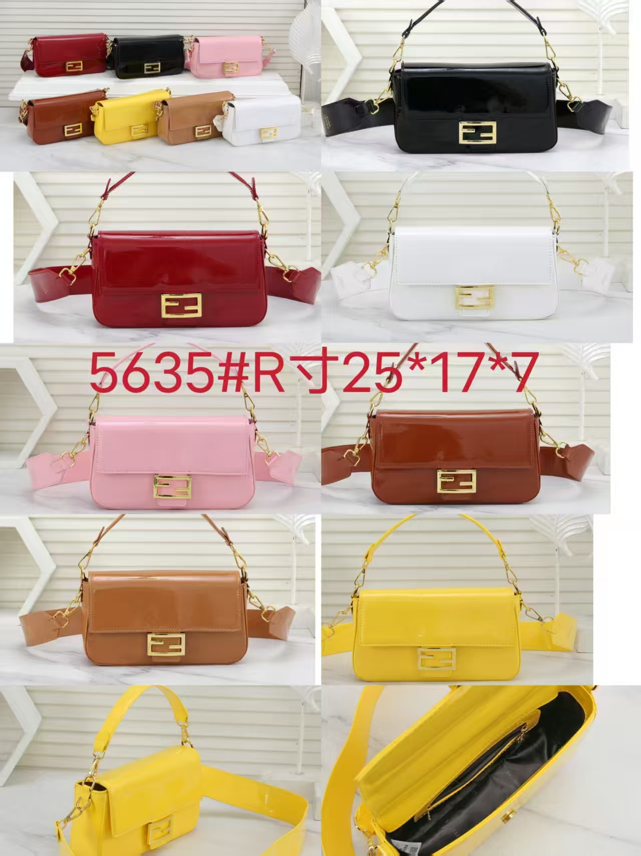 32$ FENDI 5635 size 25x17x7x cm 417316 BR1862 gallery