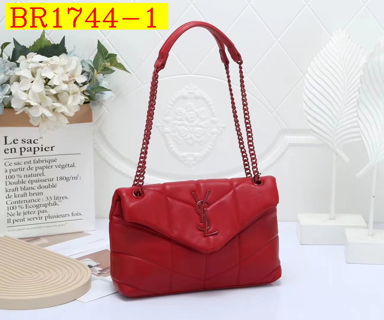 33$ YSL 8821 Shoulder bag size 30x9x18 cm 212470 BR1744 gallery