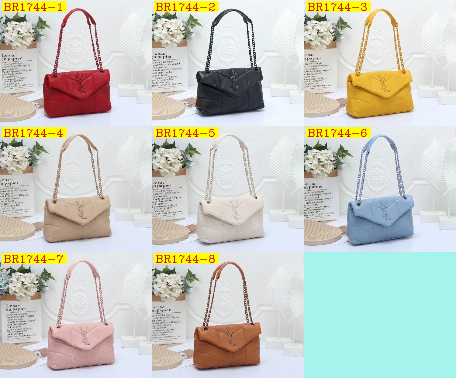 33$ YSL 8821 Shoulder bag size 30x9x18 cm 212470 BR1744 gallery