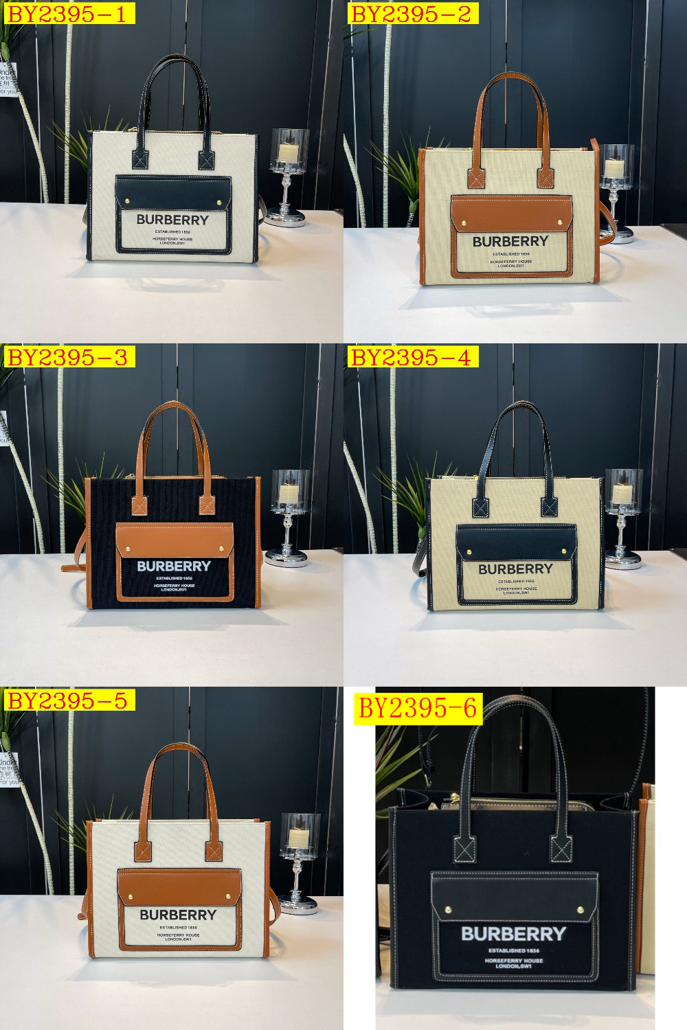 33$ dh BURBERRY 105 Tote bag size 34X25X13 cm 71405023332 BY2395 gallery