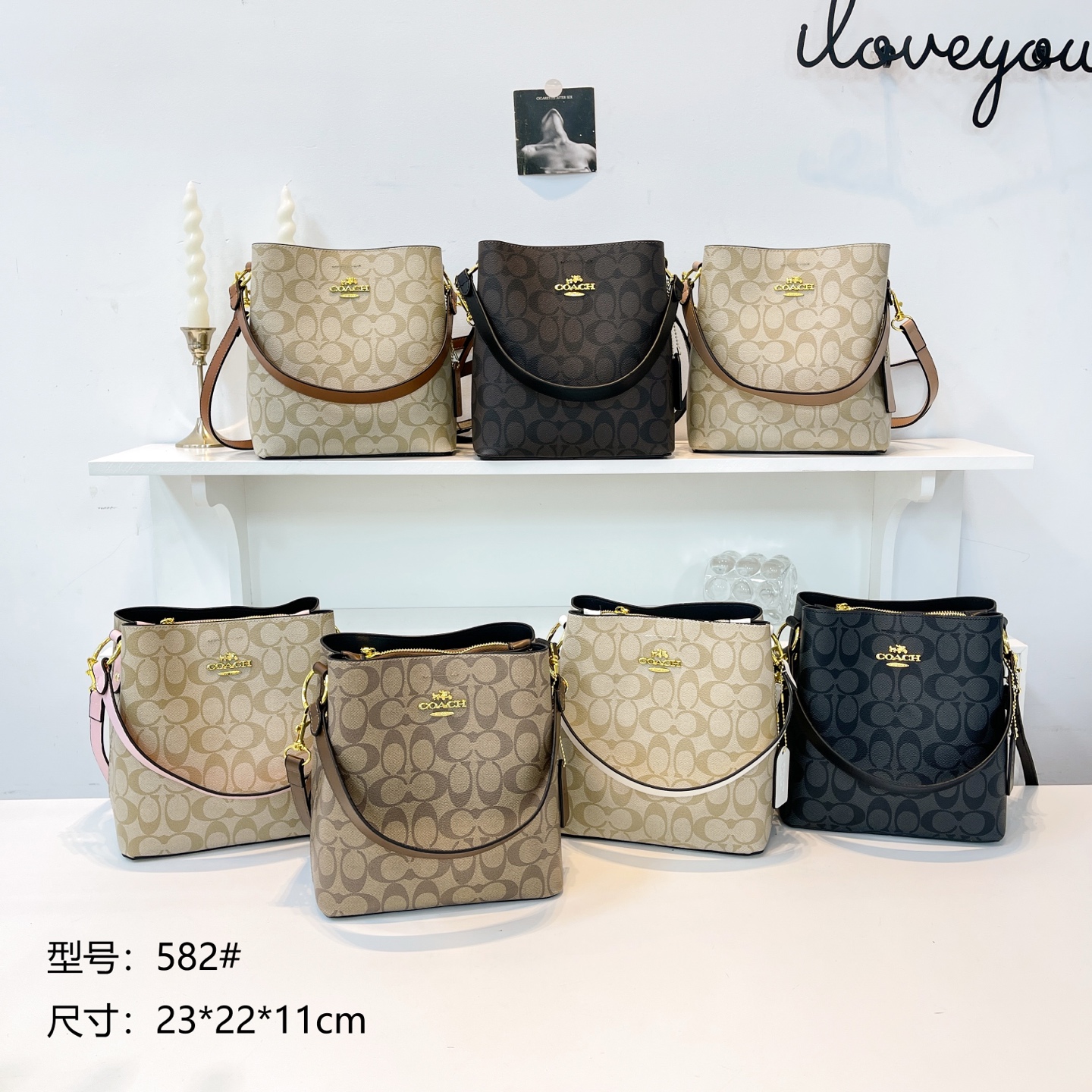 34$ dh COACH 582 Shoulder bag size 23X22X11 cm 91623423440 BY2417 gallery