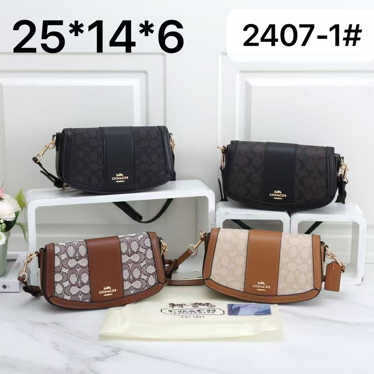 35$ COACH 2407-1 Shoulder bag size 25x14x6 cm 616610 BR1798 gallery