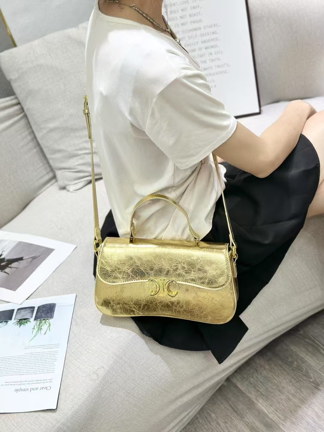 36$ CELINE 7034 Shoulder bag size 29X7X16 cm 211660 BR2128 gallery