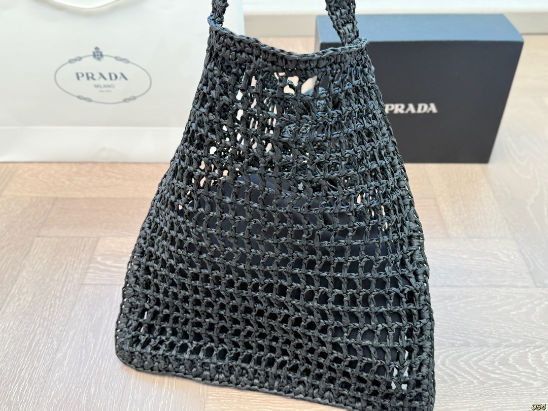 36$ PRADA Straw woven bag size 34x36 cm 623050 ZZ277 gallery