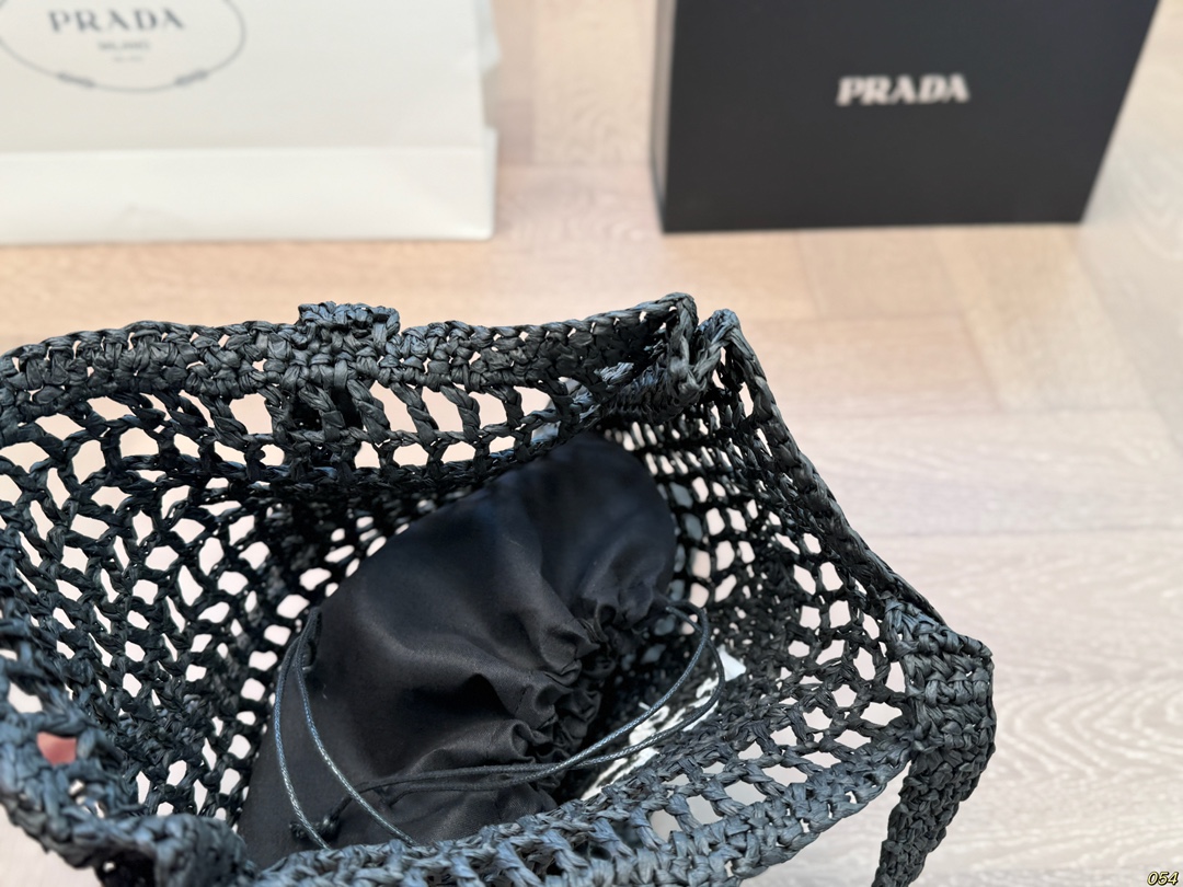 36$ PRADA Straw woven bag size 34x36 cm 623050 ZZ277 gallery