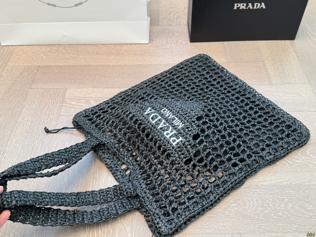 36$ PRADA Straw woven bag size 34x36 cm 623050 ZZ277 gallery