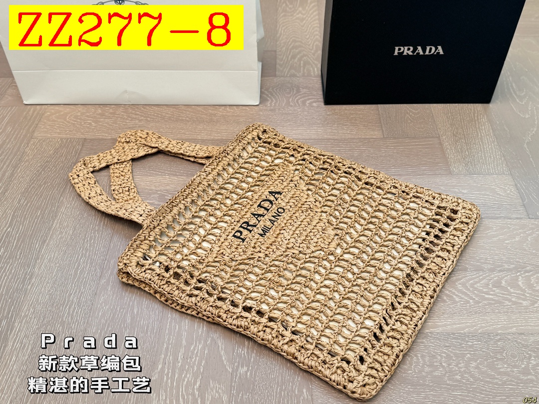36$ PRADA Straw woven bag size 34x36 cm 623050 ZZ277 gallery