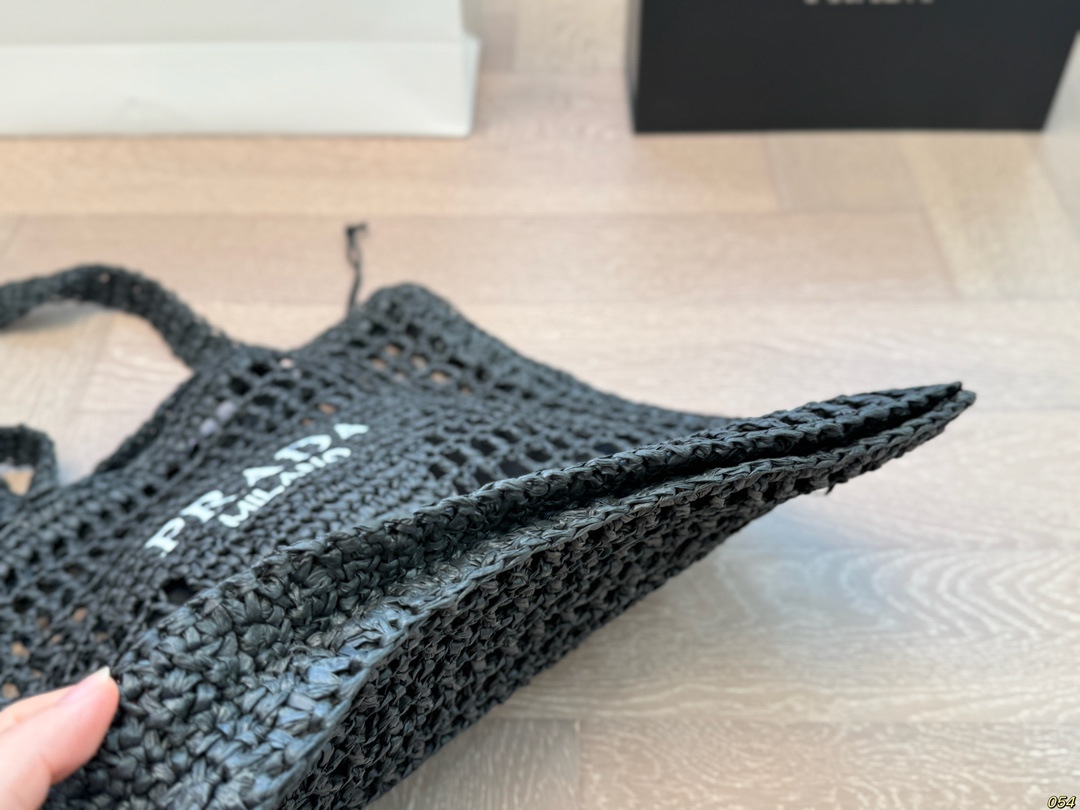 36$ PRADA Straw woven bag size 34x36 cm 623050 ZZ277 gallery