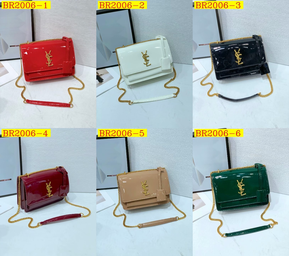 36$ YSL 2504 Shoulder bag size 22X7X16 cm 418740 BR2006 gallery