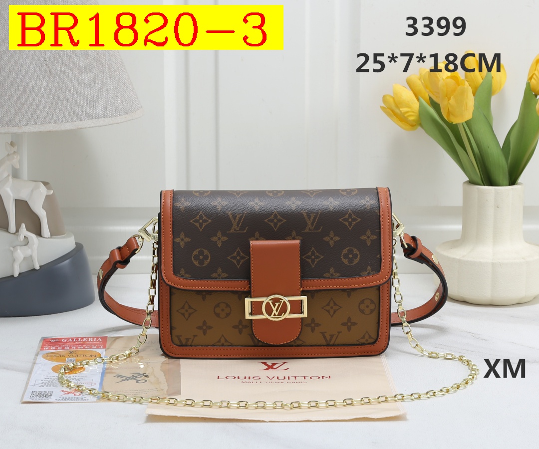 37$ LV 3399 Shoulder bag size 25x7x18 cm 315880 BR1820 gallery