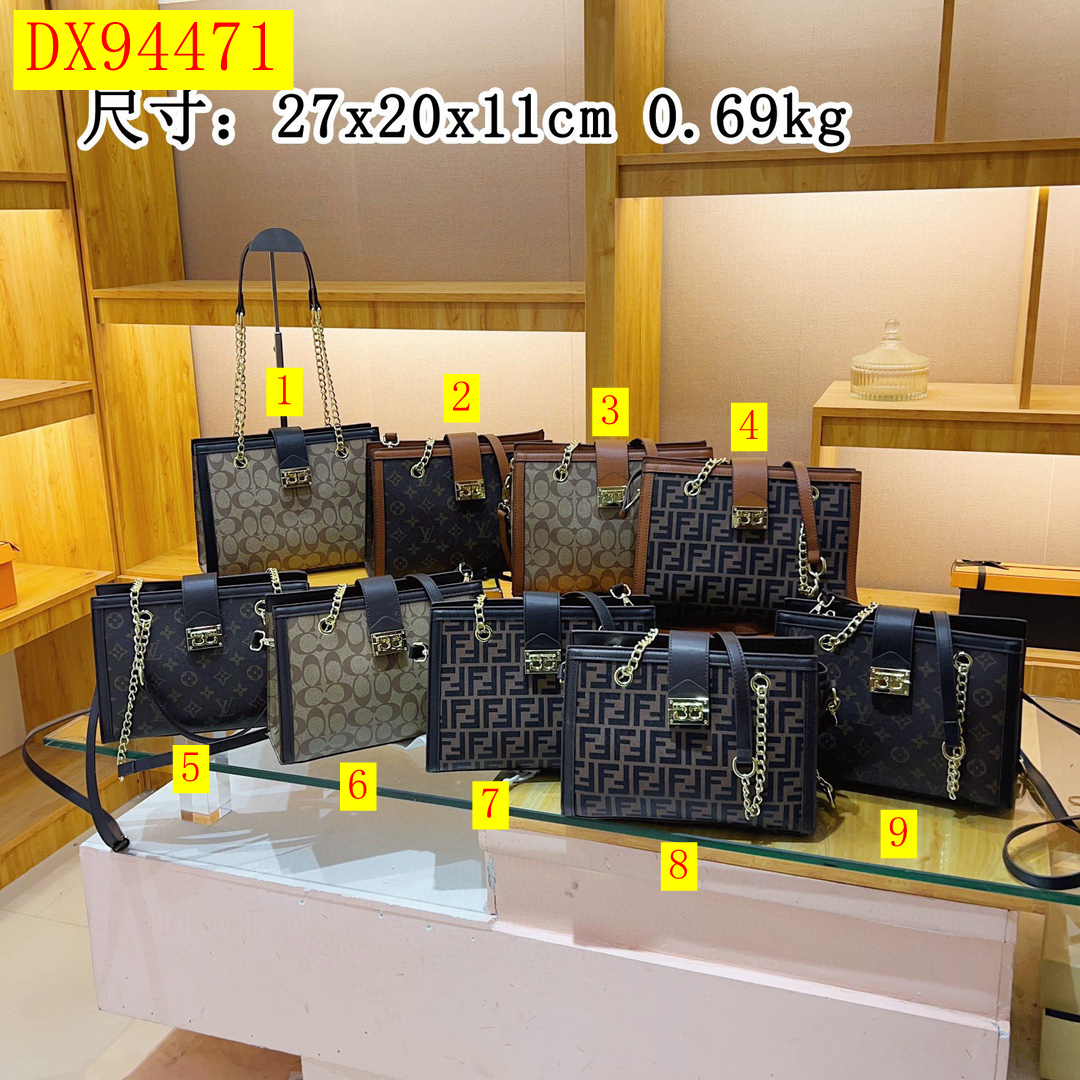 37$ new_dh Lv Gucci fendi coach SIZE 27X20X11 CM 91854623455 DX94471 gallery