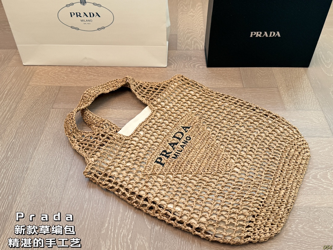 41$ PRADA Straw woven bag size 38x38 cm 425180 ZZ279 gallery