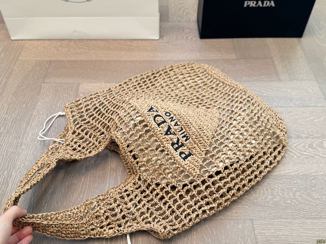 41$ PRADA Straw woven bag size 38x38 cm 425180 ZZ279 gallery