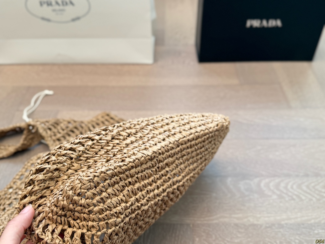 41$ PRADA Straw woven bag size 38x38 cm 425180 ZZ279 gallery