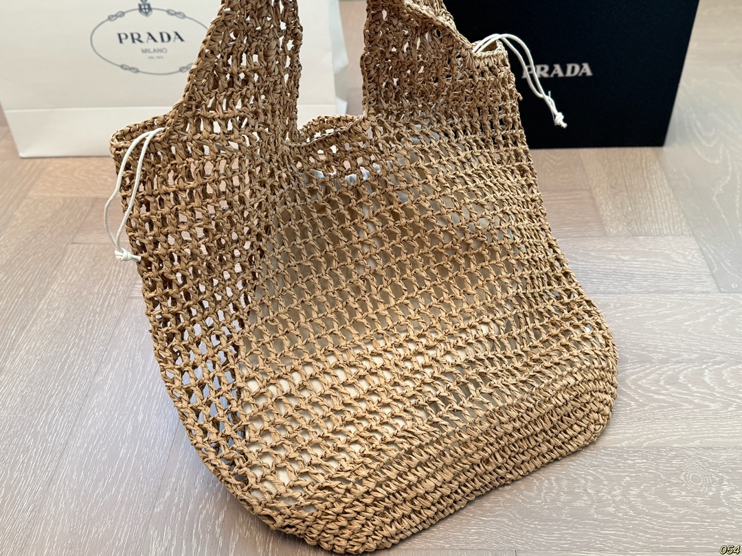 41$ PRADA Straw woven bag size 38x38 cm 425180 ZZ279 gallery