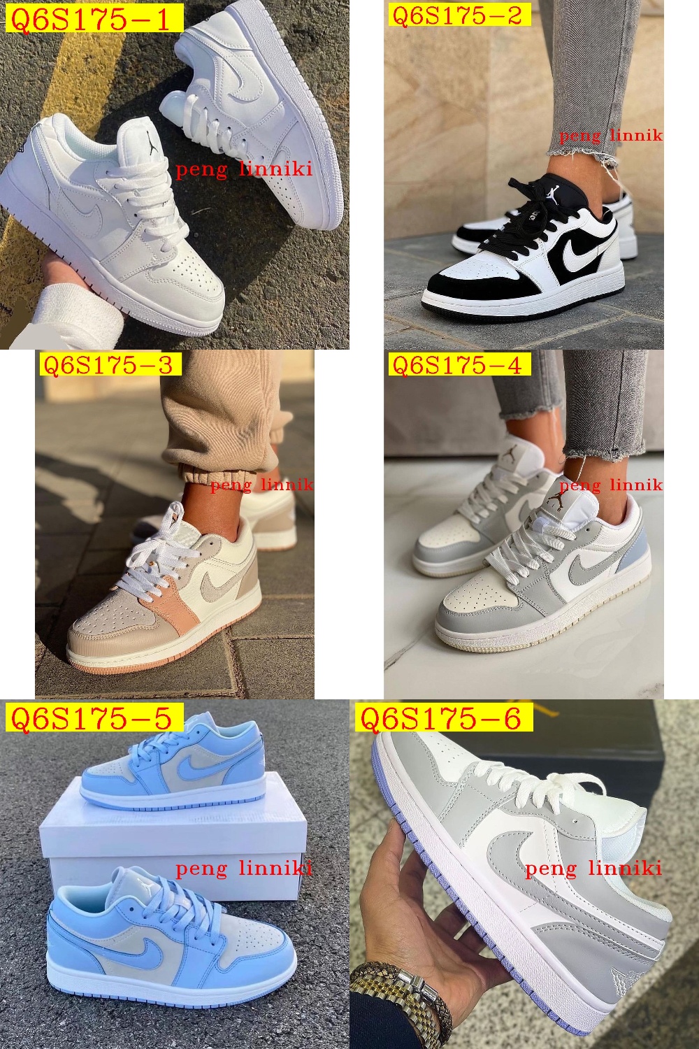 41$ new_dh NIKE AIR JORDAN 1 LOW size 36-45 521040 Q6S175 gallery