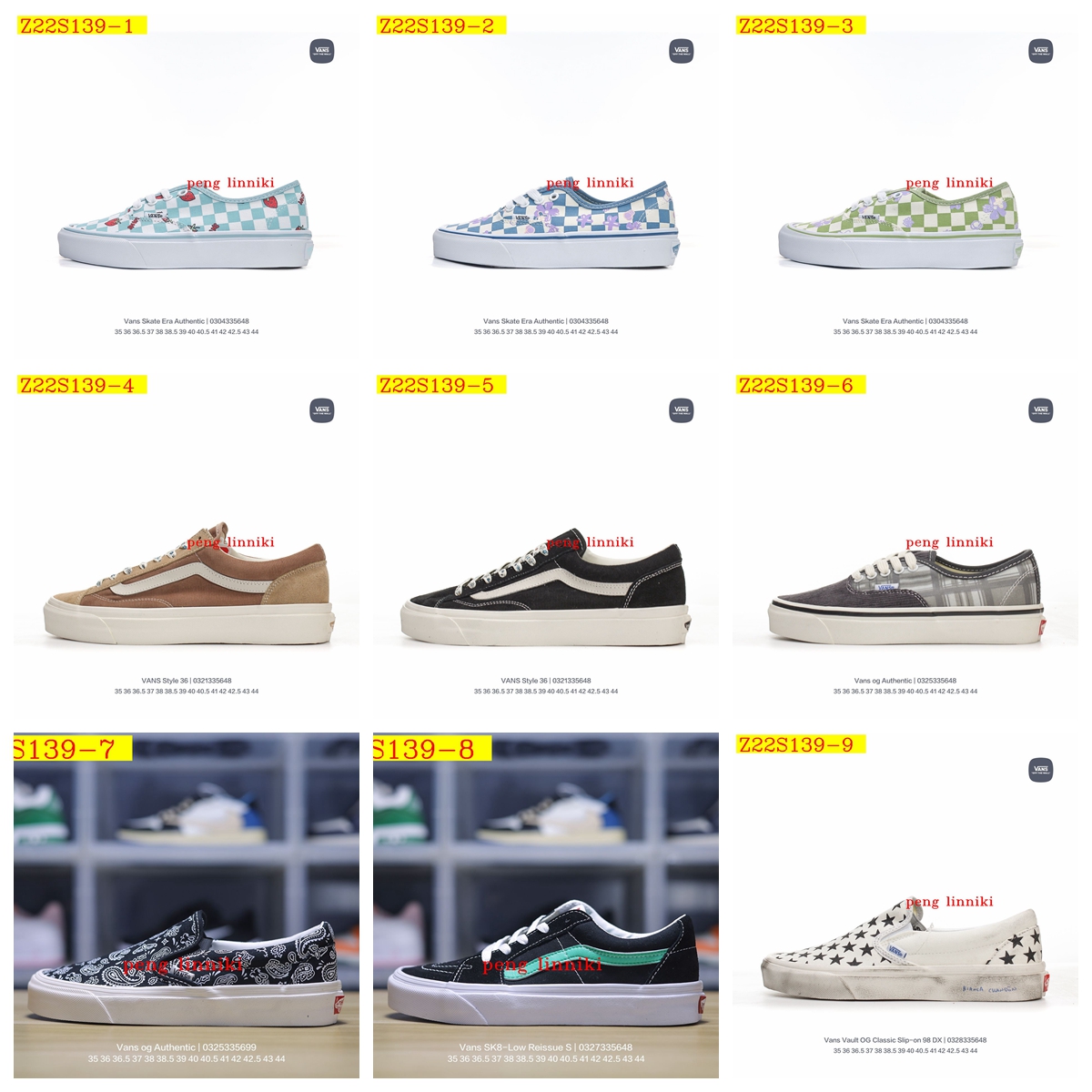 new_dh TOP QUALITY VANS ALL COLORS size 35 44 92447034025 Z22S139 gallery