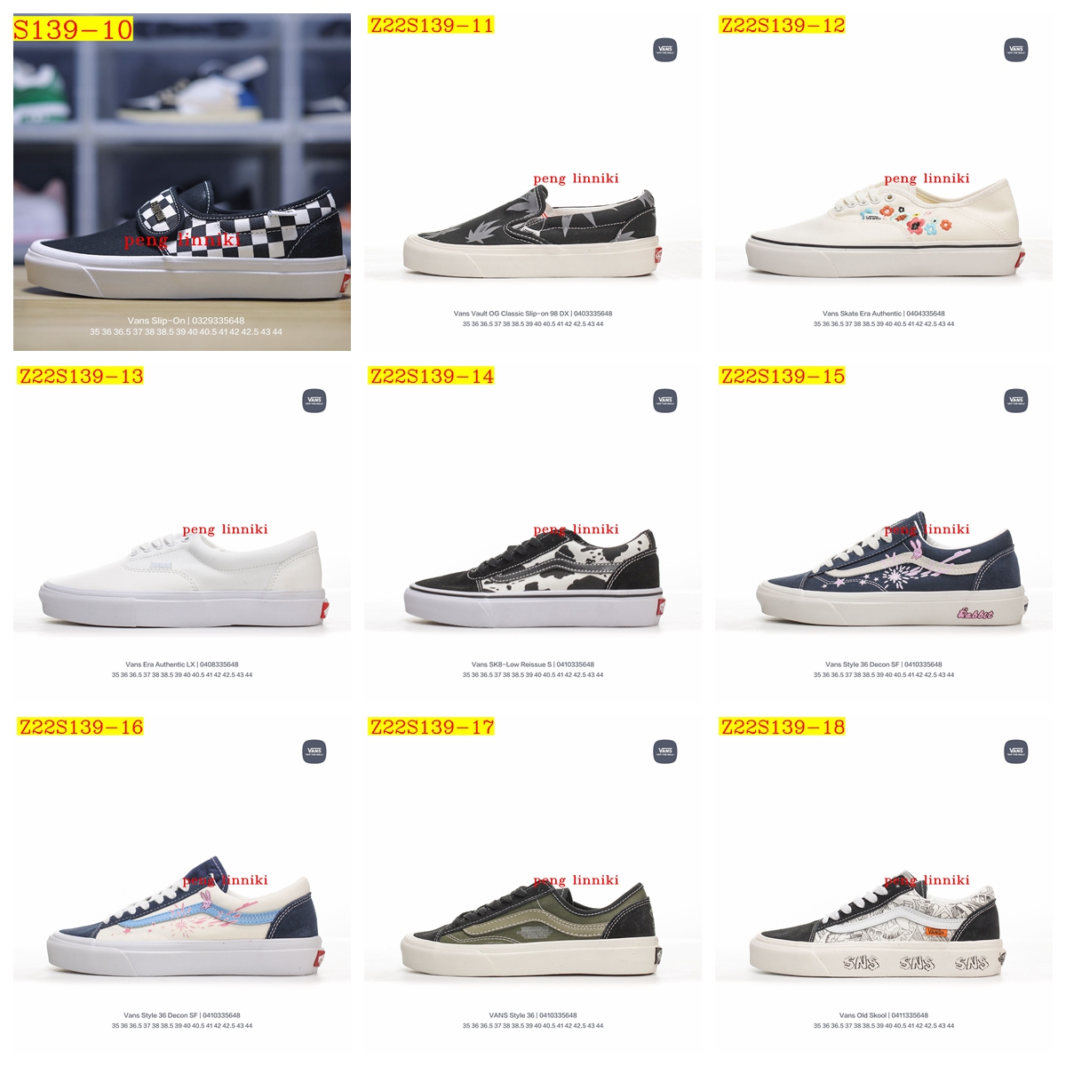 new_dh TOP QUALITY VANS ALL COLORS size 35 44 92447034025 Z22S139 gallery
