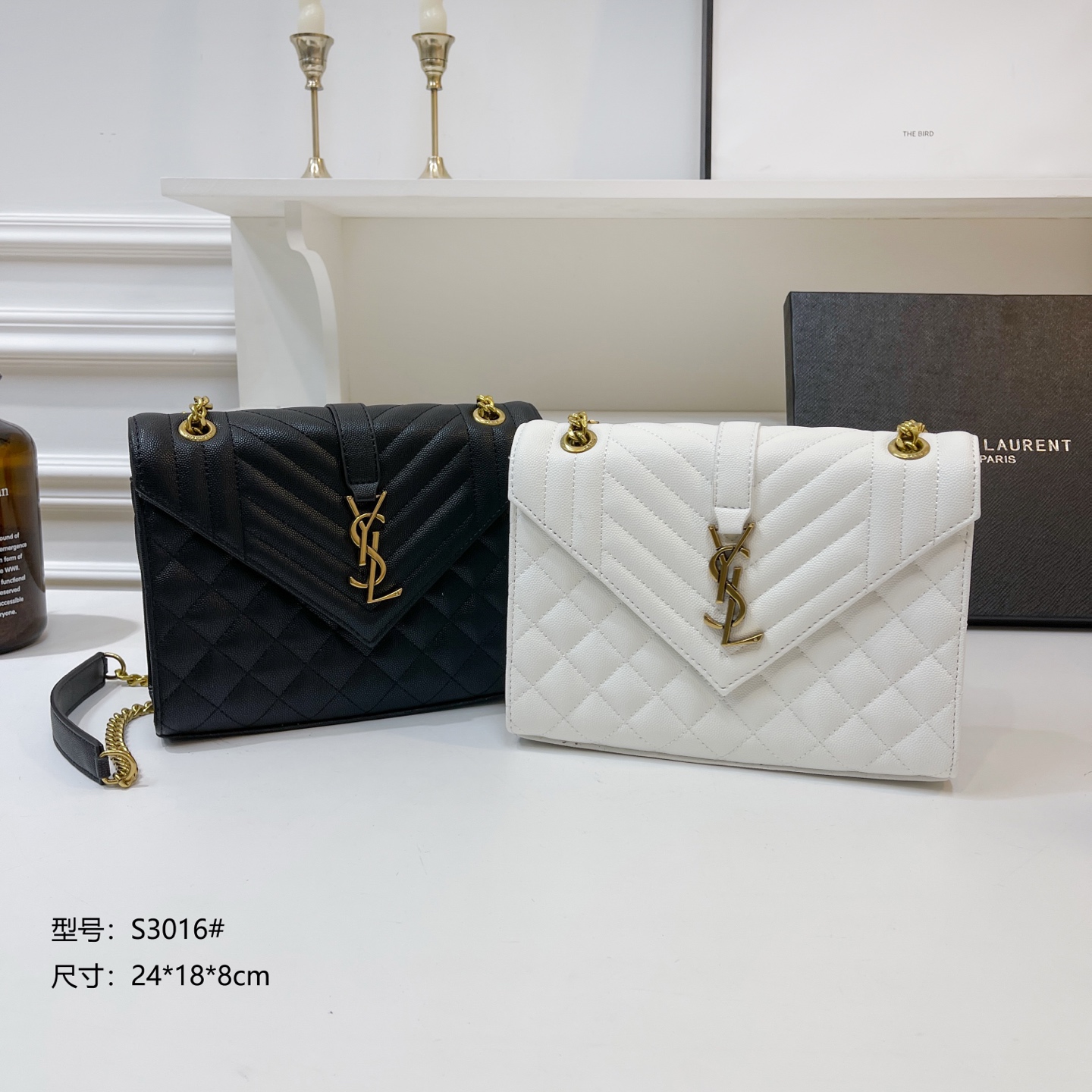 45$ dh YSL 3016 Shoulder bag size 24X18X8 cm 92856034152 BY2307 gallery