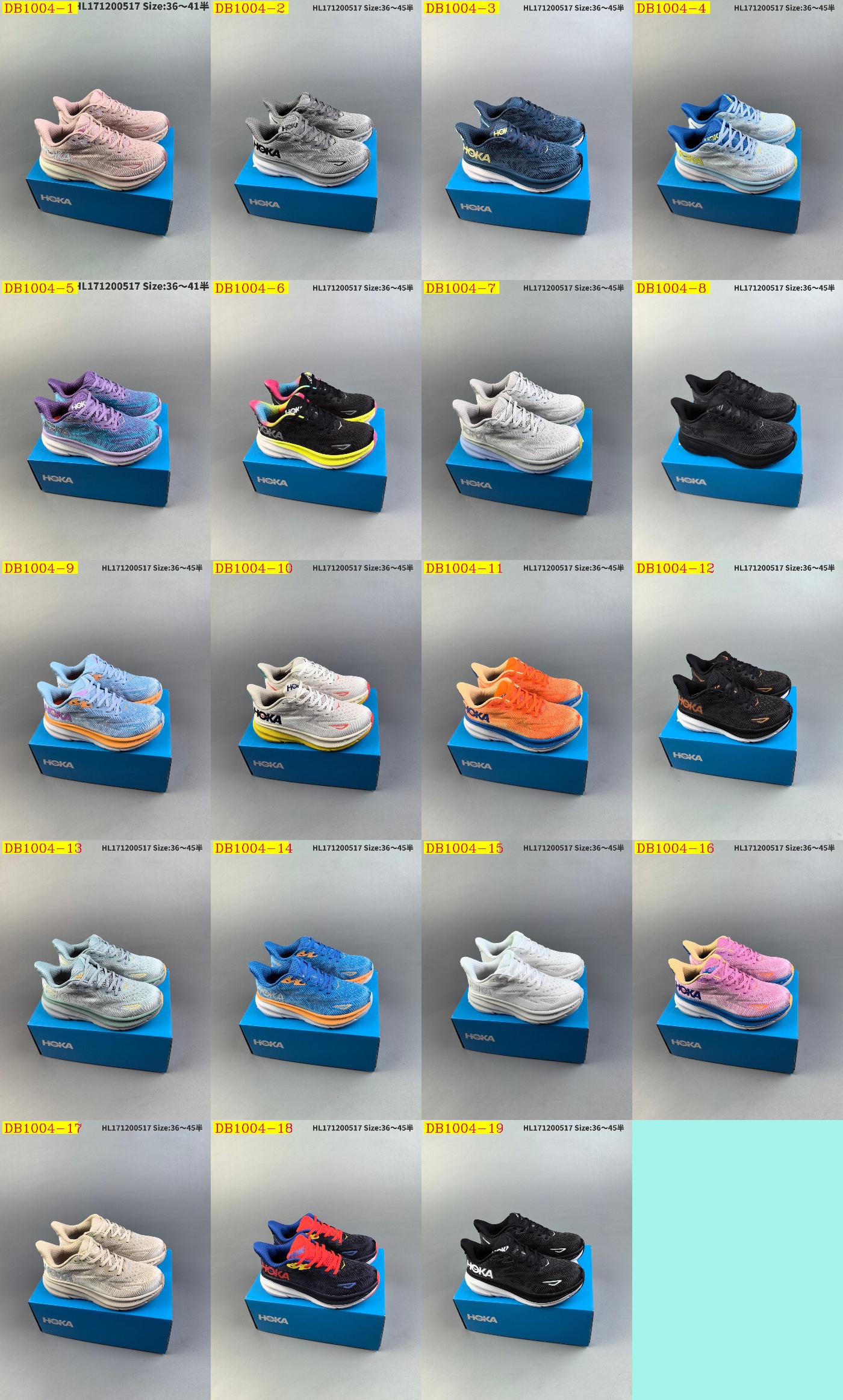 47$ new_dh HOKA ONE ONE Clifton 9 SIZE 36-45 82547034150 DB1004 gallery