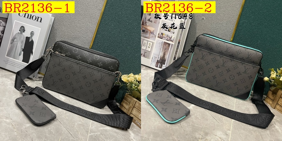 63$ LV Monogram Eclipse Shoulder bag size 25X18X7 cm 636800 BR2136 gallery