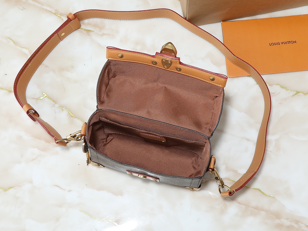 65$ LV Soul Trunk Shoulder bag size 19x15x7 cm 046090 BR2086 gallery
