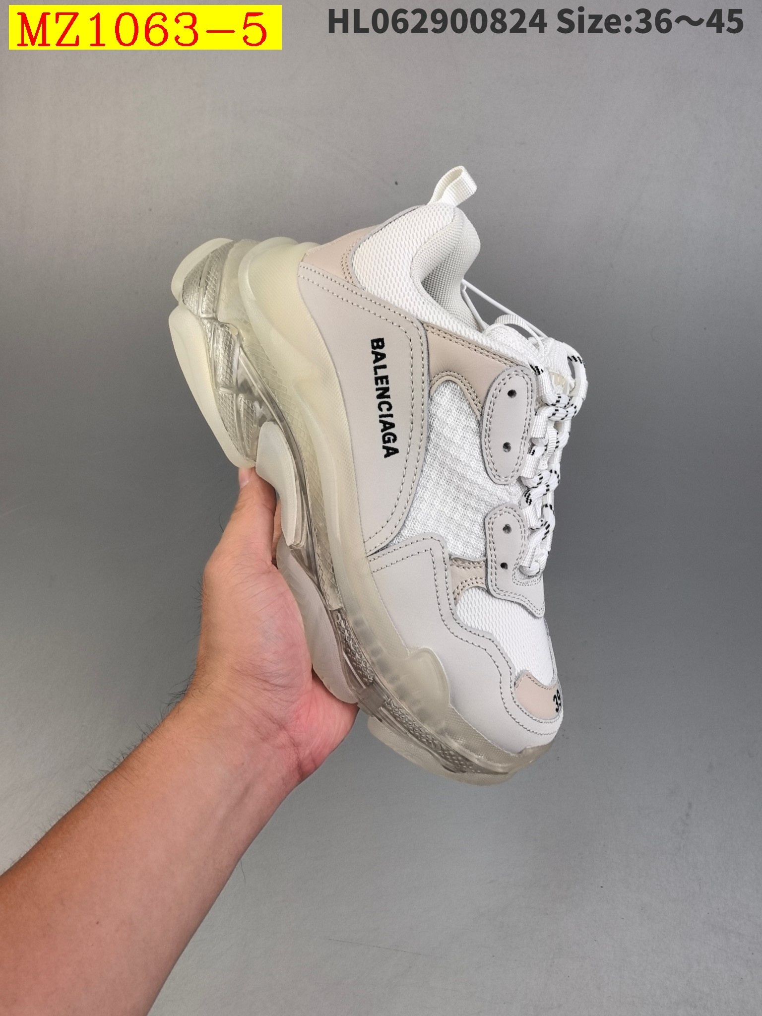119$ Top Quality Balenciaga Triple S Clear Sole size 36-45 252840 MZ1063 gallery