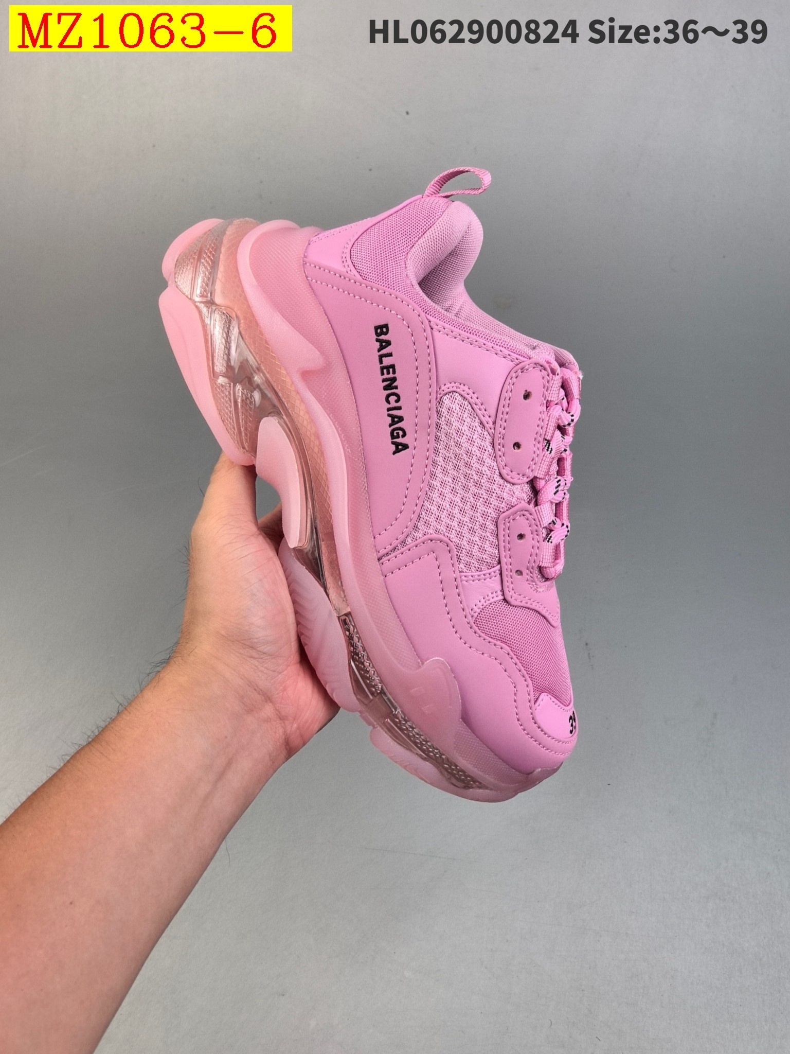 119$ Top Quality Balenciaga Triple S Clear Sole size 36-45 252840 MZ1063 gallery