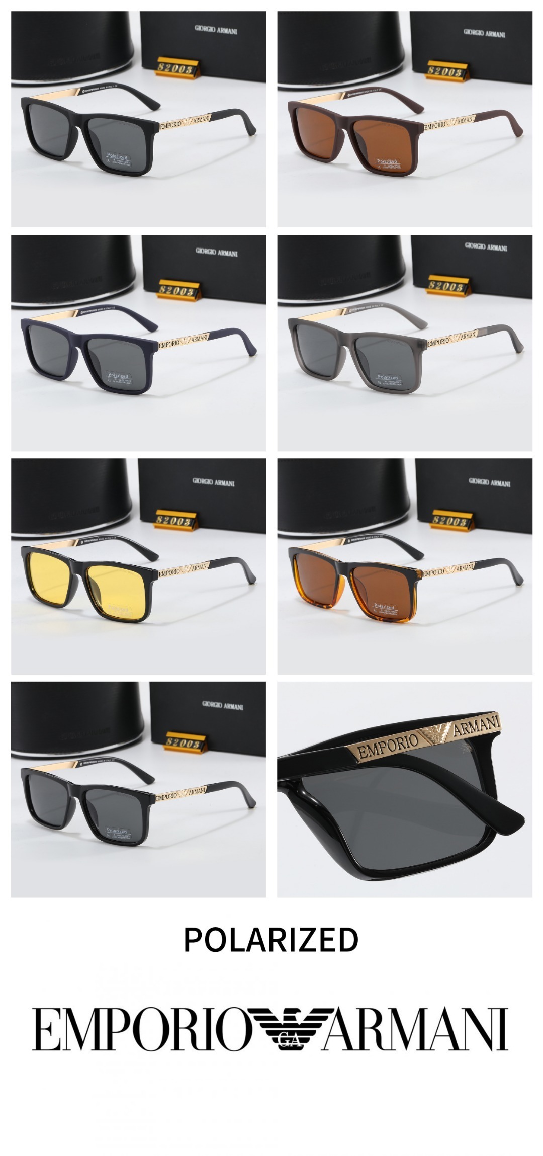 18$ ARMANI 82003 Sunglassess With Box 1580 FF1319 gallery