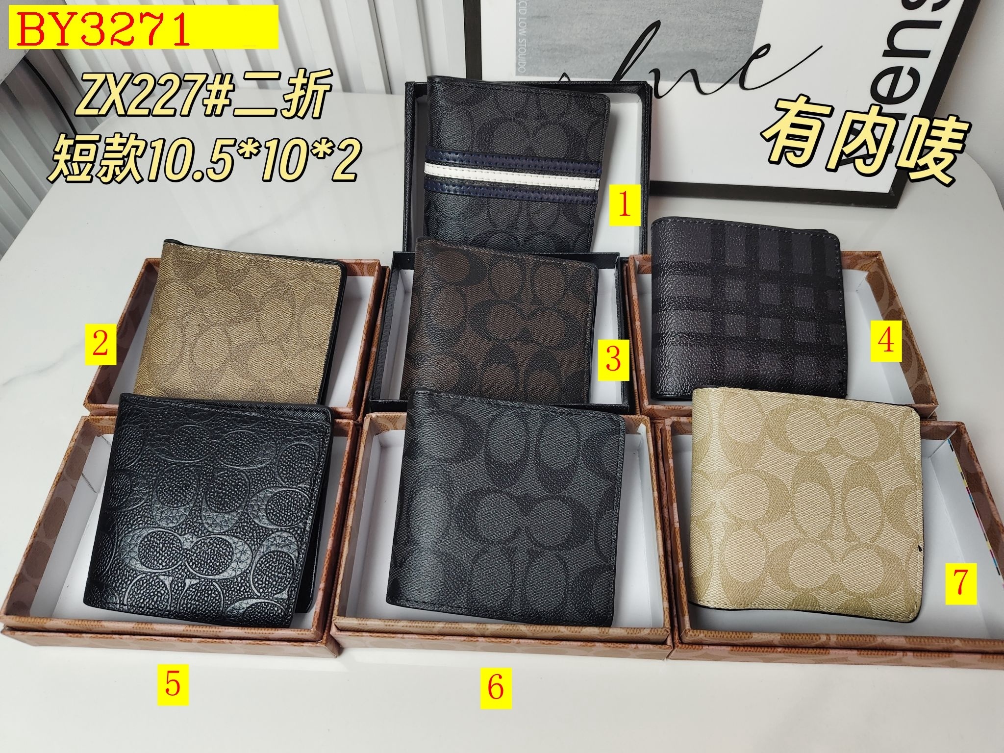 18$ Coach 227 Wallet size 10x10x2 cm shoupin 1456 BY3271 gallery