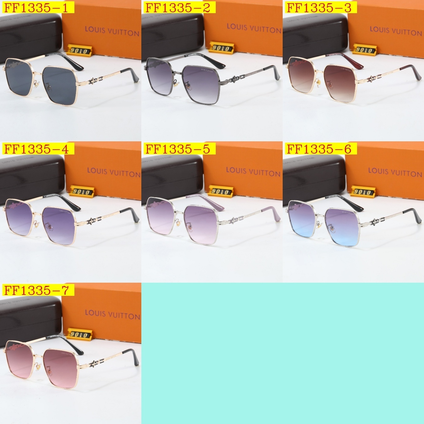 18$ LV 9010 Sunglassess With Box 2520 FF1335 gallery