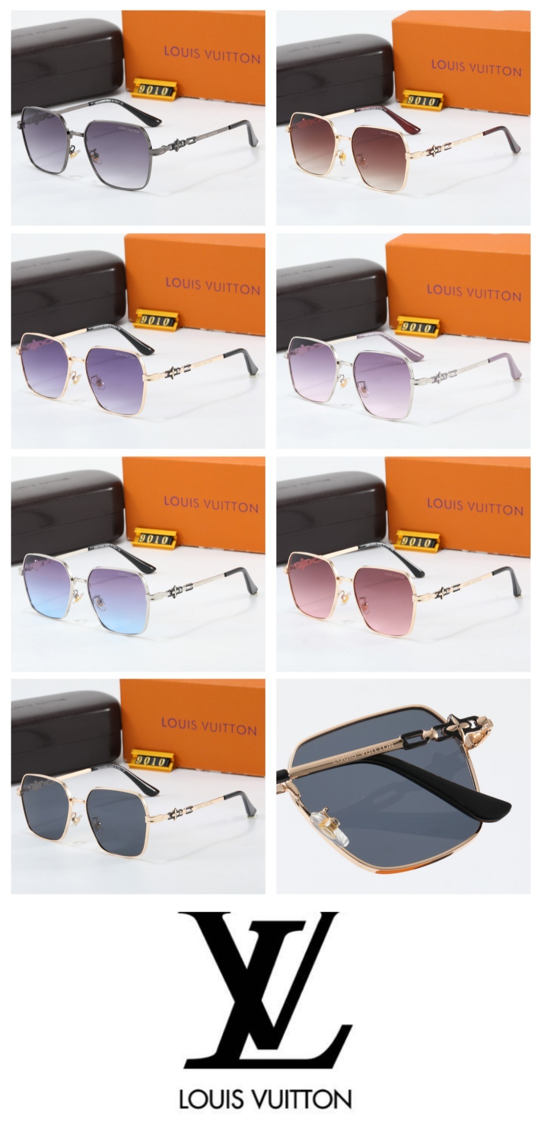 18$ LV 9010 Sunglassess With Box 2520 FF1335 gallery