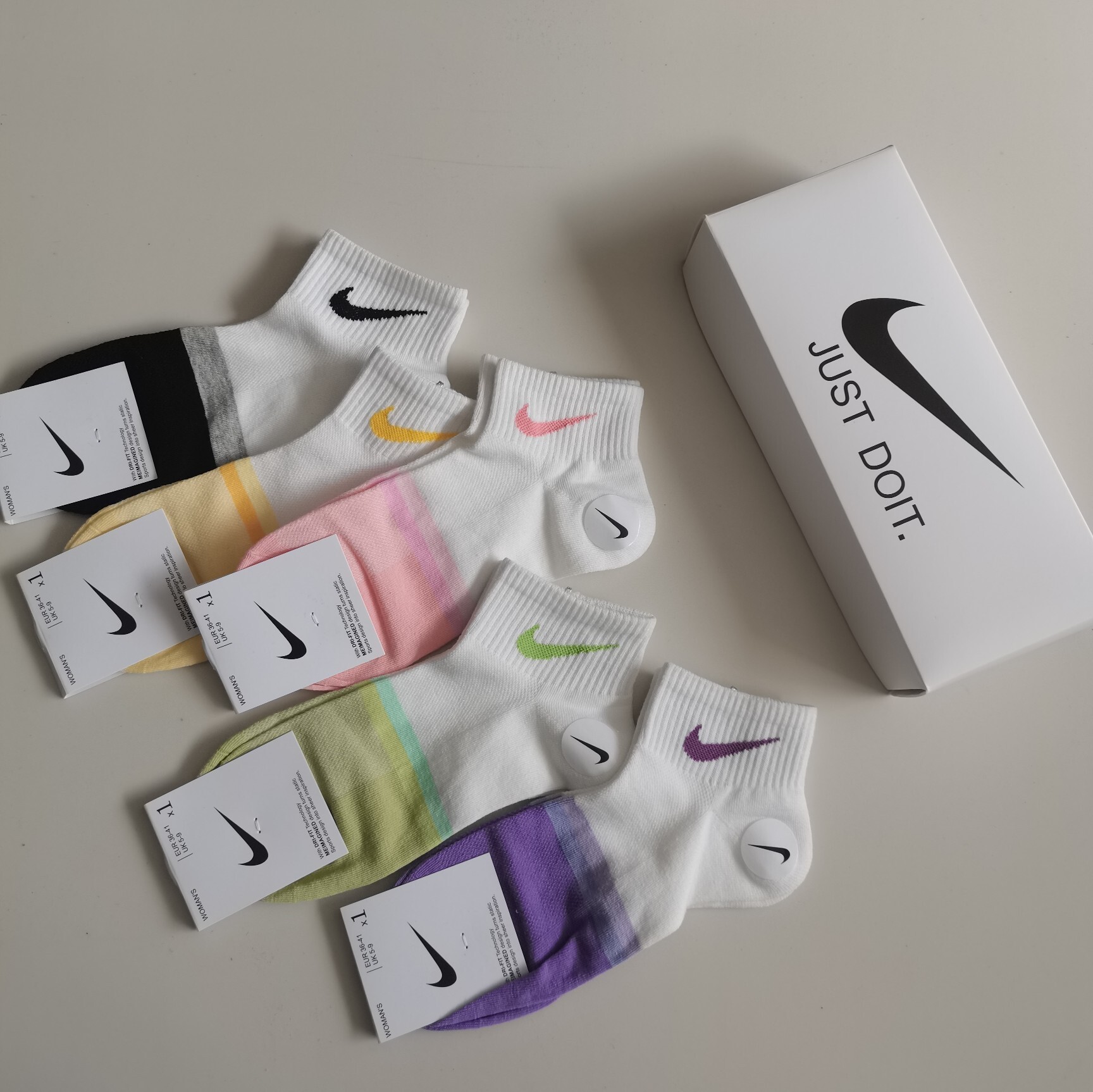 18$ new_dh NIKE Ankle Socks 5pcs lot 50231411270 HTW52 gallery