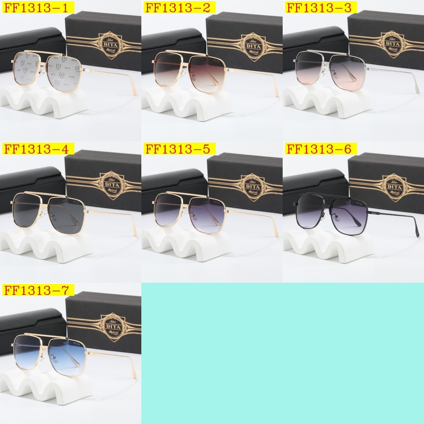 20$ dita Sunglassess With Box 9640 FF1313 gallery
