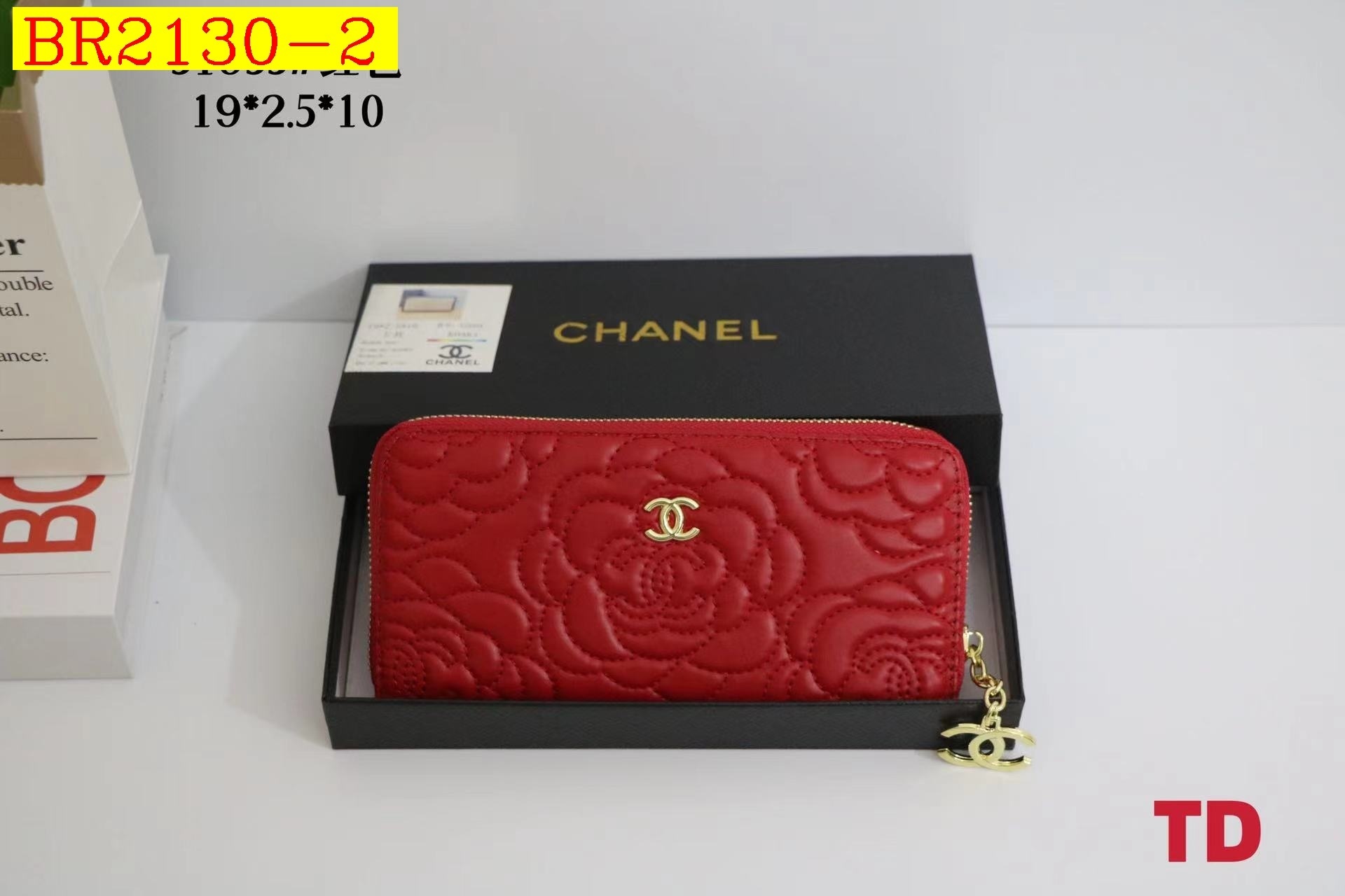 21$ CHANEL 51955 Wallet size 19X2X10 cm 7630 BR2130 gallery