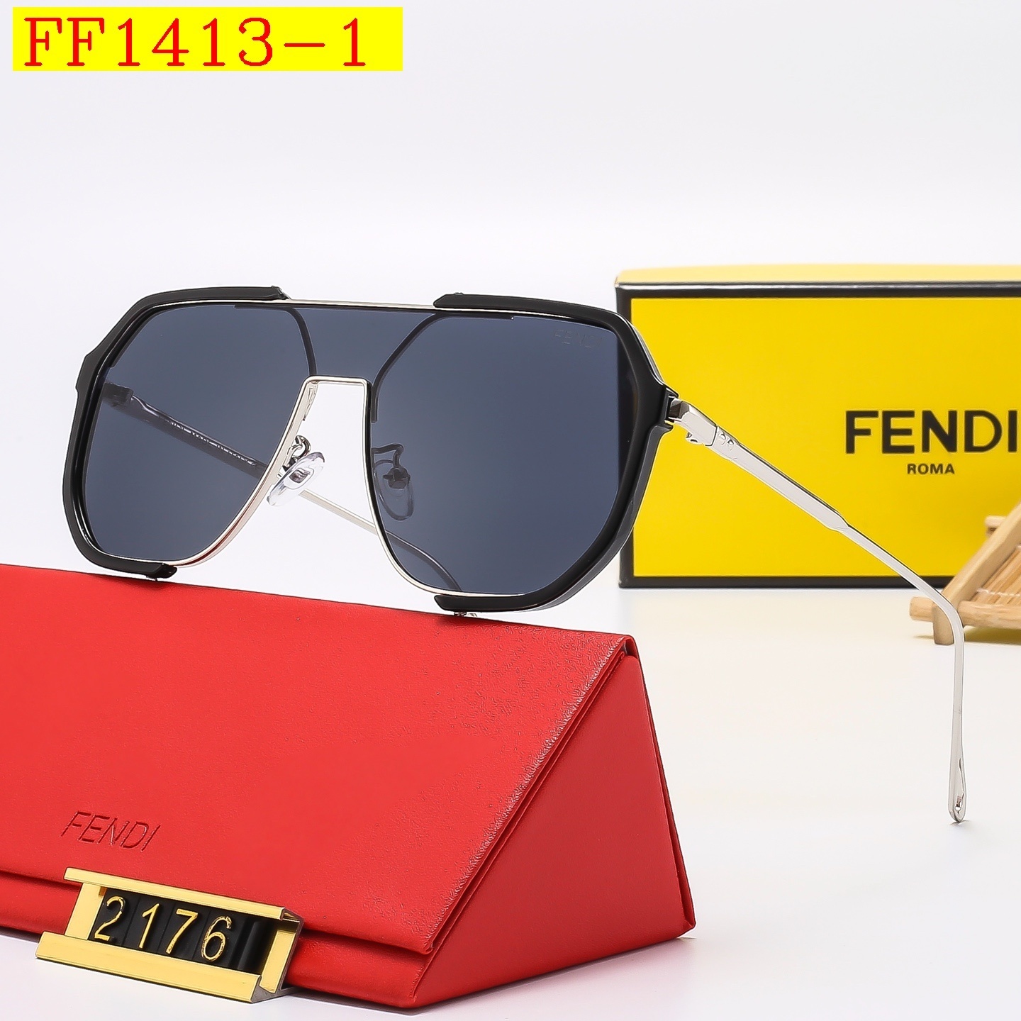 21$ FENDI 2176 Sunglassess With Box 2620 FF1413 gallery