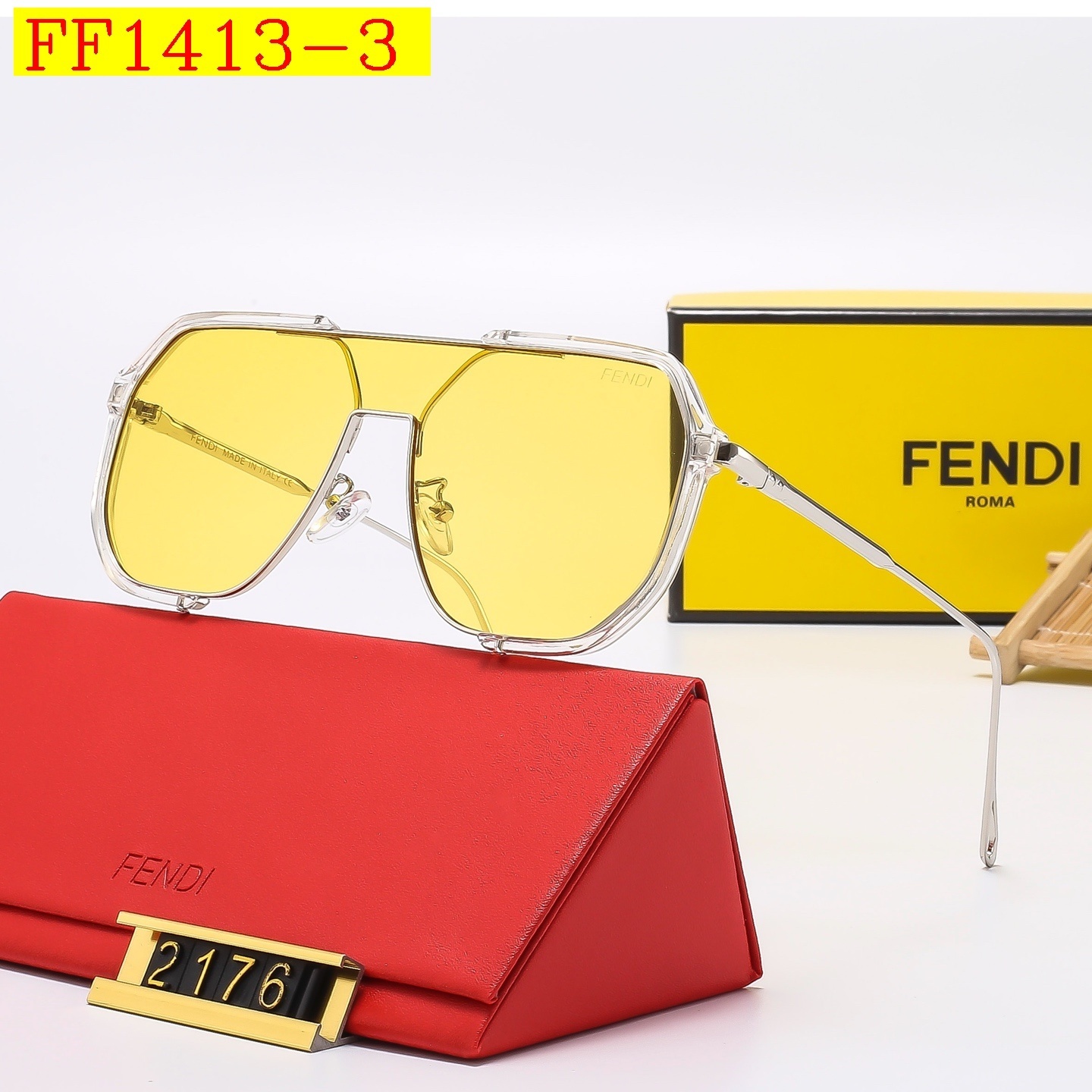 21$ FENDI 2176 Sunglassess With Box 2620 FF1413 gallery