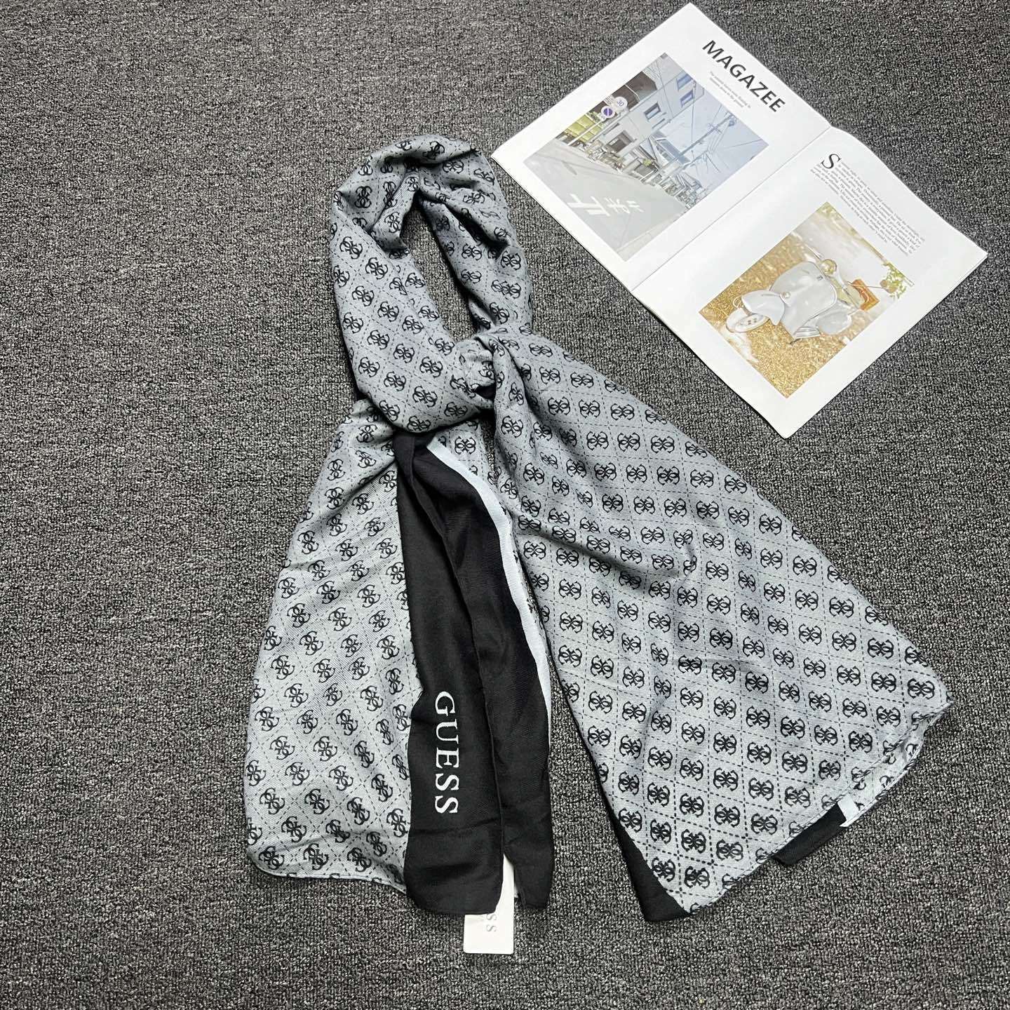 21$ GUESS Scarf size 65x190 cm 7626 YUM14 gallery