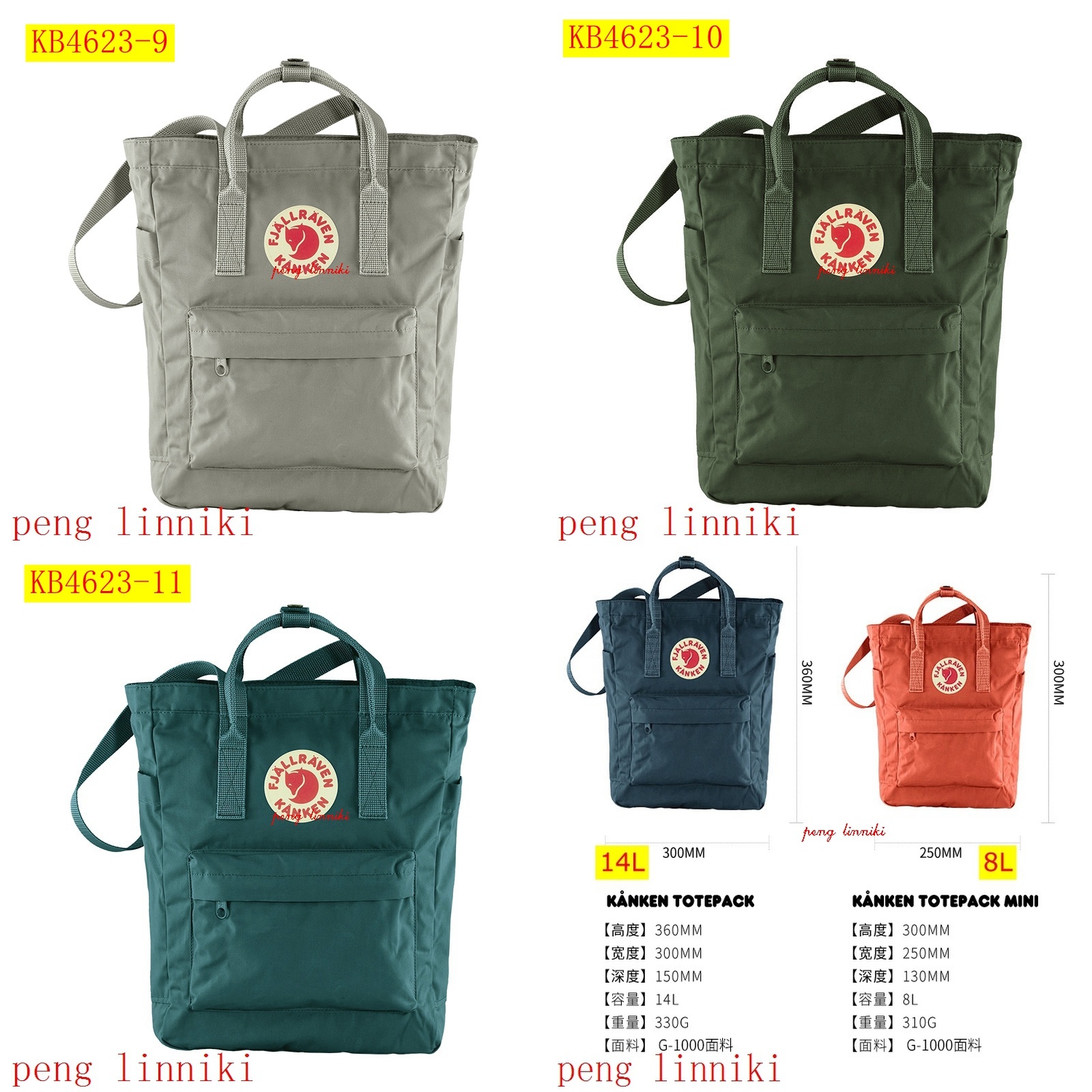 21$ new_dh Fjallraven Totepack size 36X30 cm KB4623 gallery