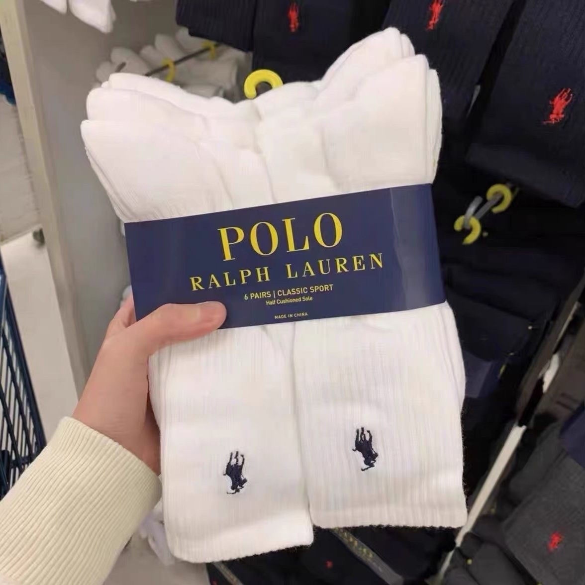 21$ new_dh RALPH LAUREN socks 6pieces lot 90652412308 ZZ93 gallery
