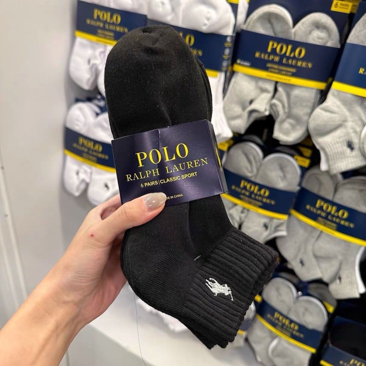 21$ new_dh RALPH LAUREN socks 6pieces lot 90652412308 ZZ93 gallery
