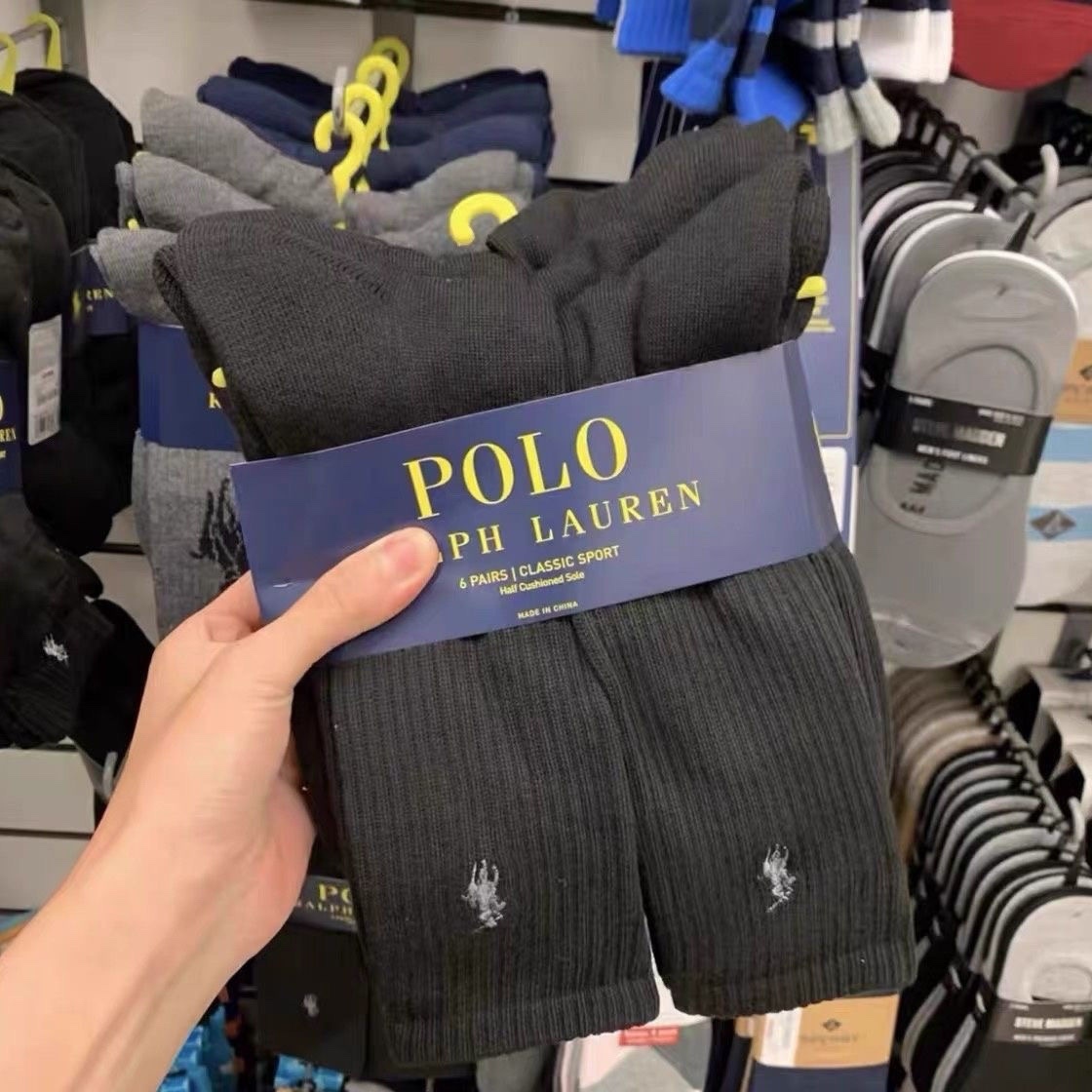 21$ new_dh RALPH LAUREN socks 6pieces lot 90652412308 ZZ93 gallery