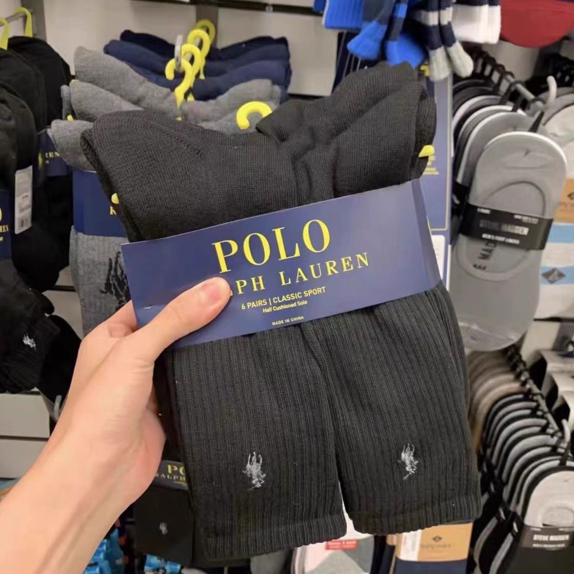 21$ new_dh RALPH LAUREN socks 6pieces lot 90652412308 ZZ93 gallery