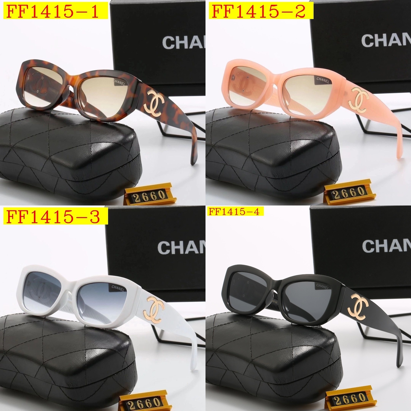 22$ CHANEL 2660 Sunglassess With Box 4750 FF1415 gallery